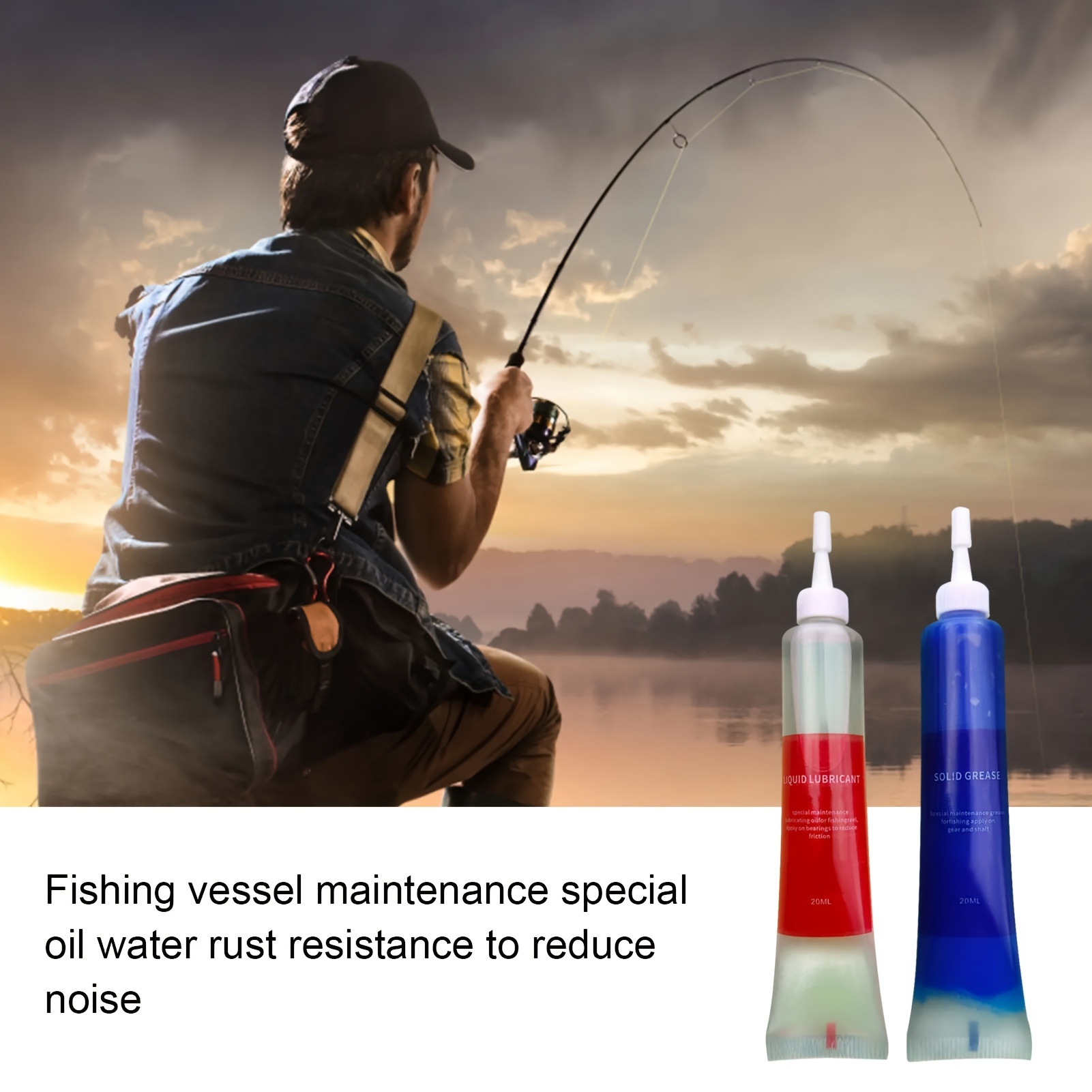 Reel Repair Kit - 4-teiliges Angelrollen-Wartungsset: Schutzfett + Schmieröl für